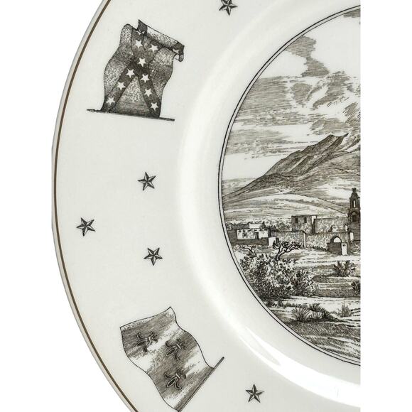 Texas Wedgwood Neiman Marcus Views of Old Texas El Paso Retired Dinner Plate - Picture 6 of 8